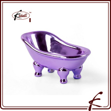 hot selling ceramic galvanized bathroom accessory mini bath tub soap dish